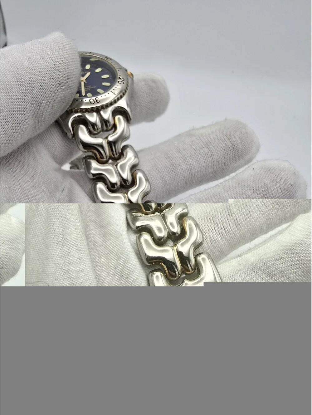 Milan MLN898 Blue Dial Two Tone Bracelet Diver Style Quartz Watch 100FT